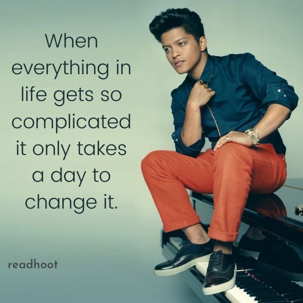 Bruno Mars quotes and lyrics