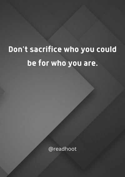 sacrificing in life quotes