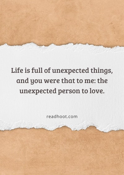 unexpected things quotes