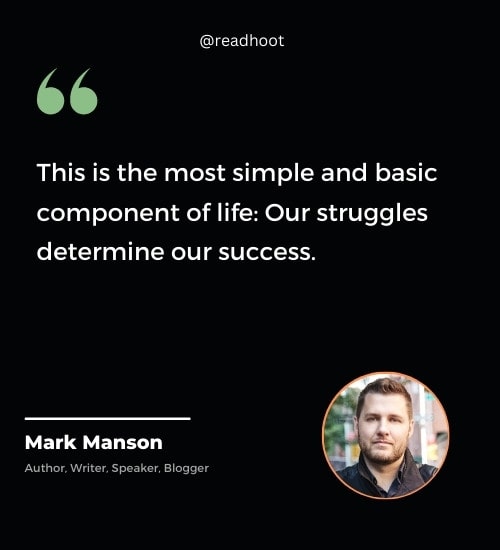 Mark Manson quotes on success