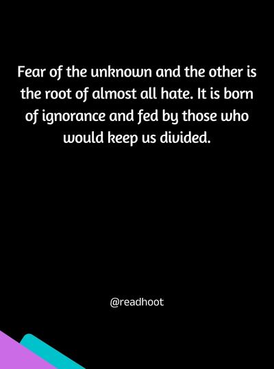 fear of unknown quotes
