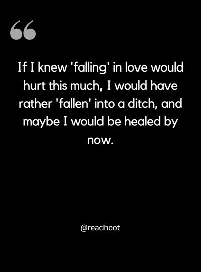 Fear Of Fall in love Quotes