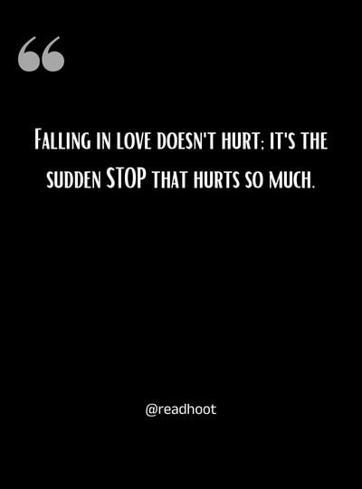 Fear Of Fall in love Quotes