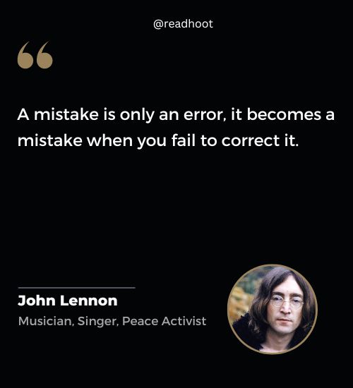 John Lennon Quotes on mistakes