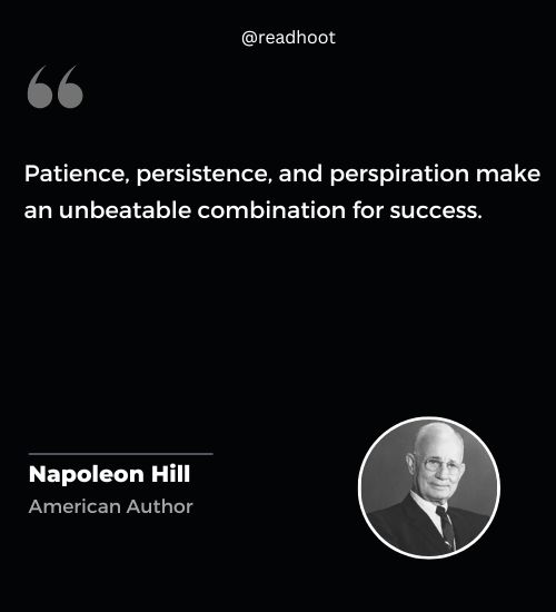 Napoleon Hill Quotes on patience 