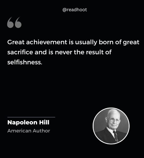 Napoleon Hill Quotes on sacrifice
