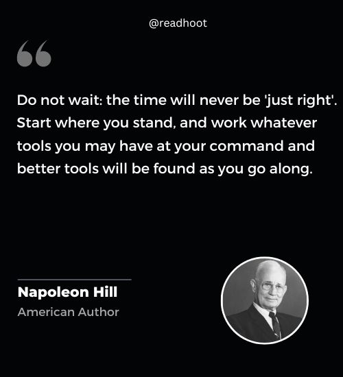 Napoleon Hill Quotes on time