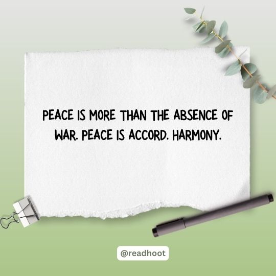 peace and harmony quotes 