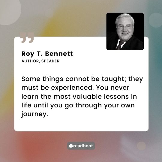 Roy T. Bennett on X: The past is where you learned the lesson