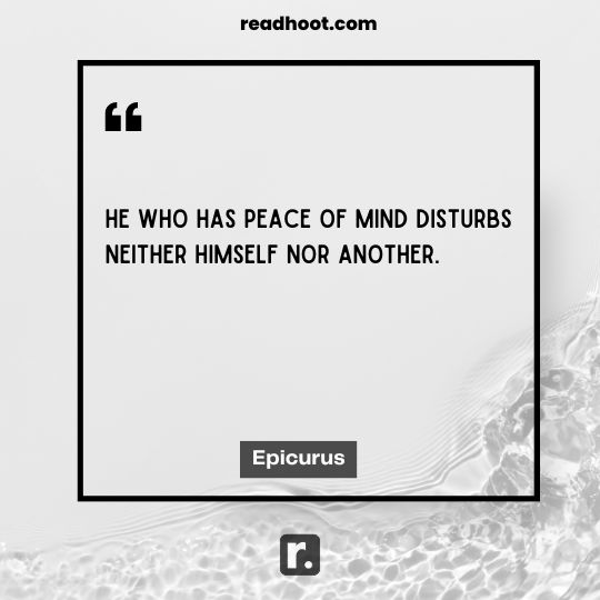 Epicurus Quotes on peace